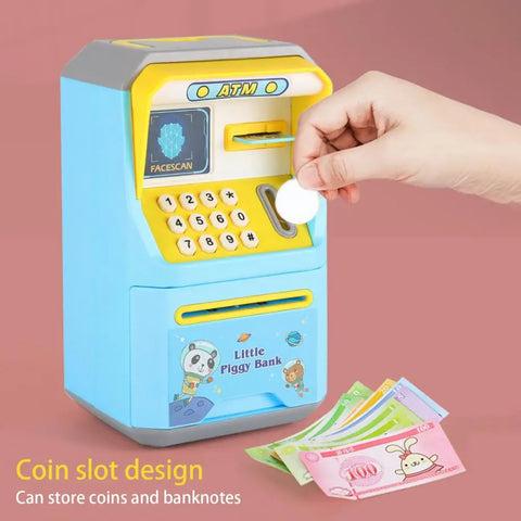 Educational Multifunctional Password Piggy Bank – ATM-Style Money Box for Kids
