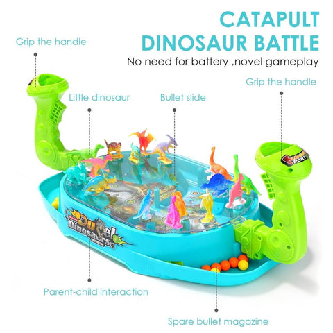 Dinosaur Battle Catapult 2-Player Marble Game