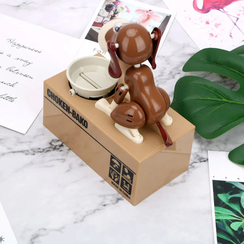 Robotic Dog Stealing Coin Bank – Interactive Money Saving Box for Kids