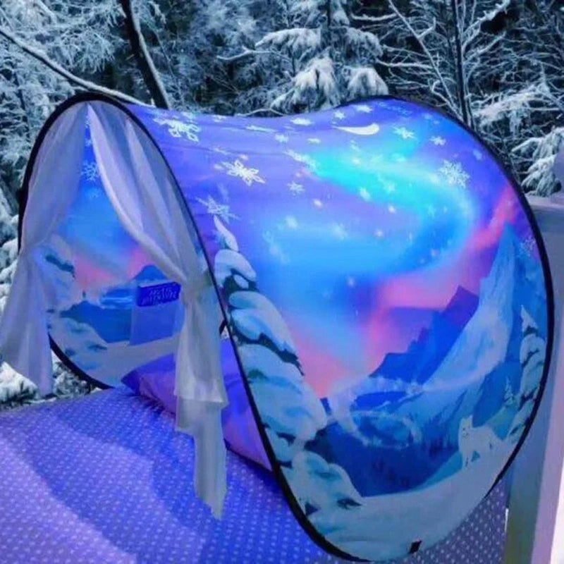 Kids Dream Overbed Tent – Cozy Sleep & Play Dome for Bedtime Fun Teeny Pandas