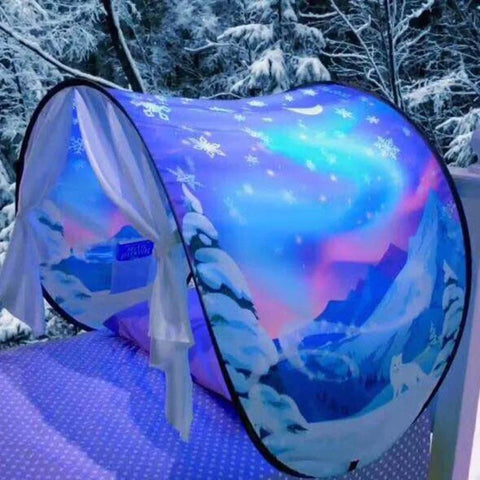 Kids Dream Overbed Tent – Cozy Sleep & Play Dome for Bedtime Fun Teeny Pandas
