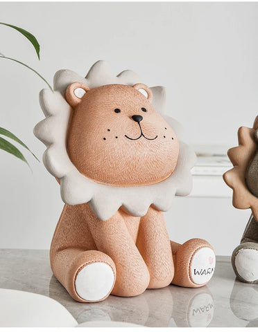 Nordic Lion Piggy Bank – Creative and Cute Coin Holder for Kids