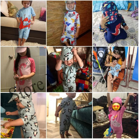 Kids Swimwear with Cap