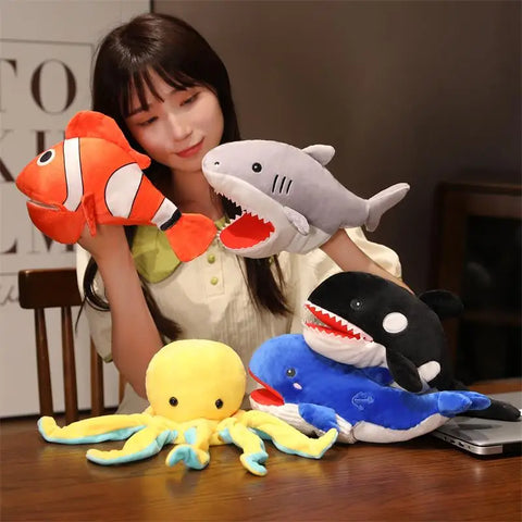 Lifelike Sea Animal Plush Hand Puppets