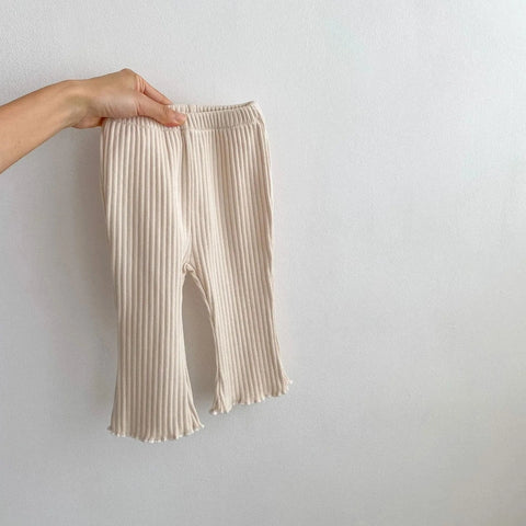 Baby Girls' Flared Pants - Korean Style Solid Color Leggings