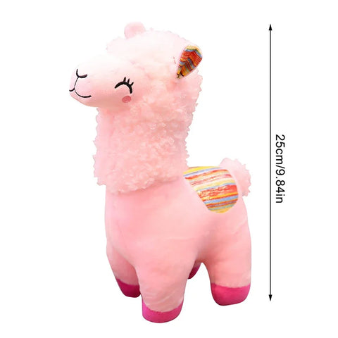 Smiling Alpaca Llama Plush Toy – Cute Stuffed Animal Doll