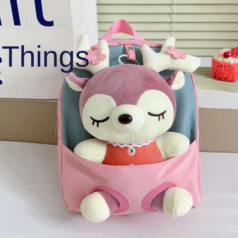 Detachable Cartoon Plush Children's Backpack