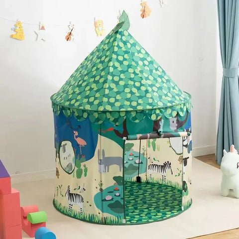 Portable Forest Kids Play Tent - Folding Toy House for Indoor and Outdoor Fun