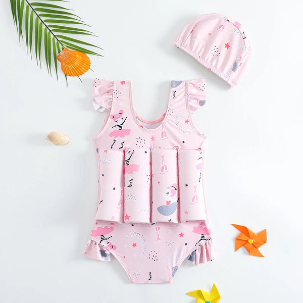 Ballerina Floating Swimsuit with Adjustable Buoyancy - For Safe Water Play