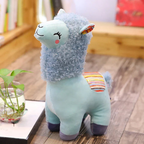 Smiling Alpaca Llama Plush Toy – Cute Stuffed Animal Doll