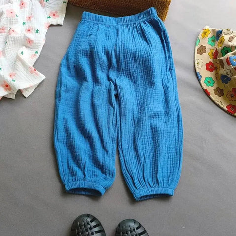 Kids' Cotton Muslin Bamboo Summer Pants – Lightweight and Breathable Bloomers