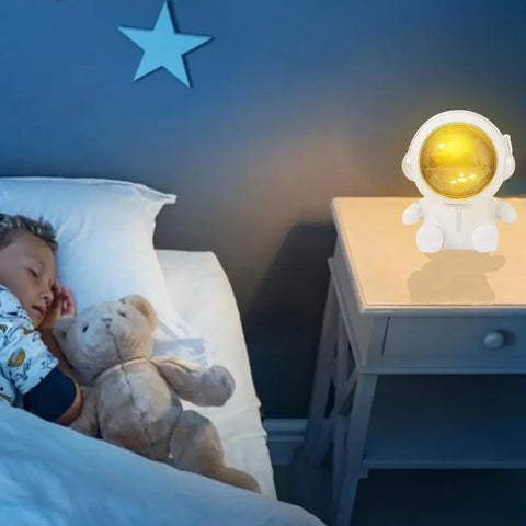 Astronaut Night Light Piggy Bank – Creative Coin Saving Box for Kids' Bedroom Decor