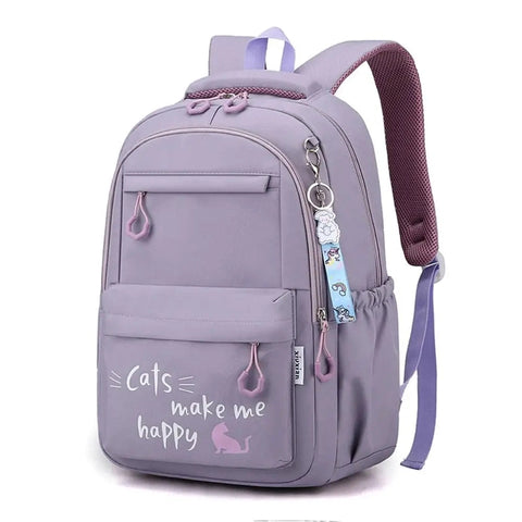 Large Capacity Lightweight Nylon School Backpack – Waterproof and Breathable