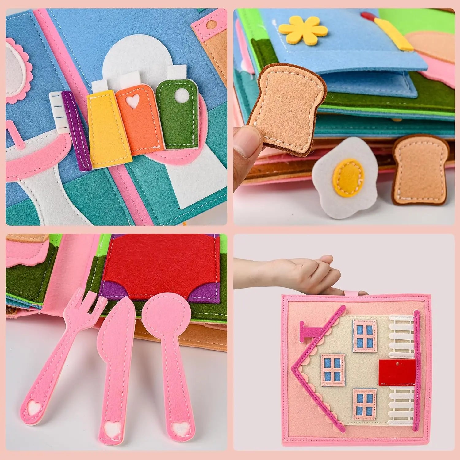 Interactive 3D Montessori Busy Book - Promotes Imagination and Creativity! Teeny Pandas