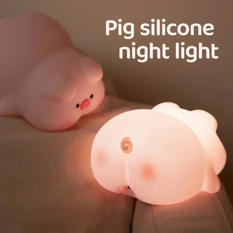 PiggyGlow LED Lamp – Cute Pink Piggy Desk Companion Teeny Pandas