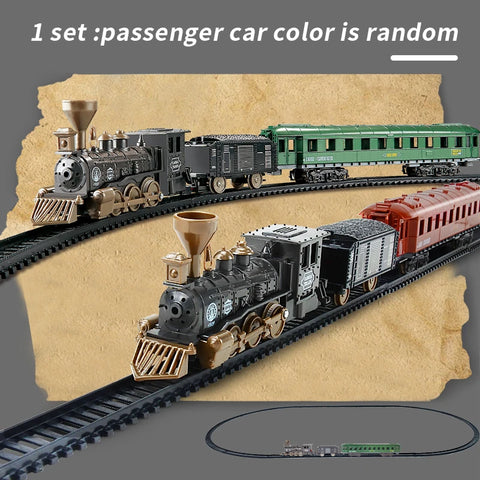 Classic Retro Electric Train Set with Tracks Teeny Pandas