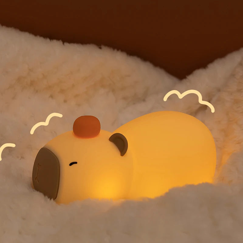 Cozy Capybara Night Light - Soothing LED Sleep Companion Teeny Pandas
