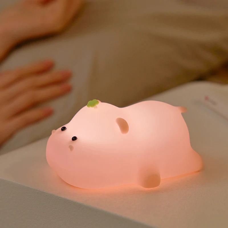 PiggyGlow LED Lamp – Cute Pink Piggy Desk Companion Teeny Pandas