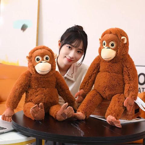 Cartoon Gorilla Plush Toy – Soft Stuffed Monkey Doll