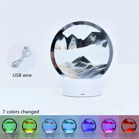 Quicksand Lamp Ornament Hourglass - Sand Painting 3D Night Light