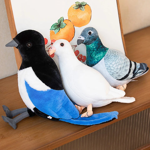 Lifelike Bird Plush Toys – Simulation Pigeon and Dove Stuffed Animals