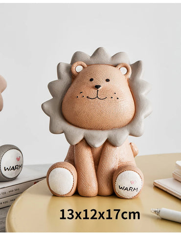Nordic Lion Piggy Bank – Creative and Cute Coin Holder for Kids