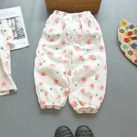 Kids' Cotton Muslin Bamboo Summer Pants – Lightweight and Breathable Bloomers