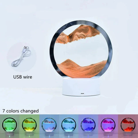 Quicksand Lamp Ornament Hourglass - Sand Painting 3D Night Light