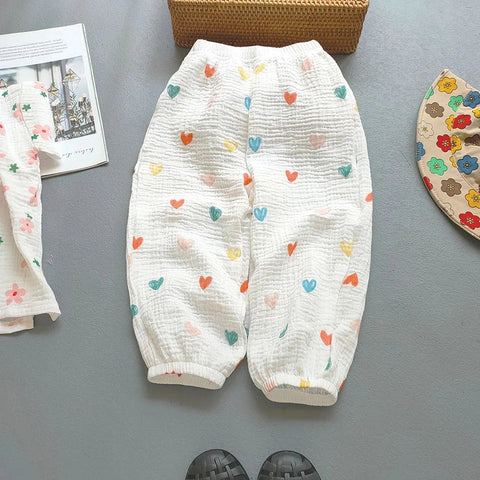 Kids' Cotton Muslin Bamboo Summer Pants – Lightweight and Breathable Bloomers
