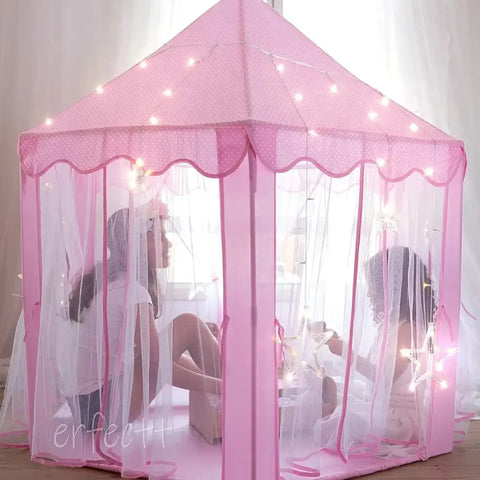 Princess Kids Toy Tipi Tent - Folding Play House for Girls