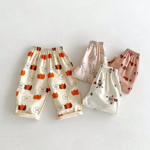 Printed Harem Pants for Kids - Summer Casual Loose Trousers