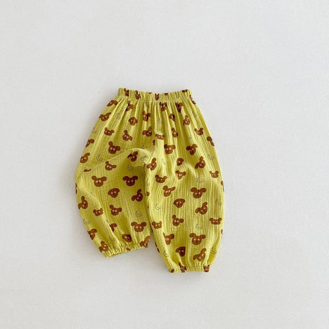 Cartoon Pattern Anti-Mosquito Harem Pants for Kids - Summer Loose Trousers
