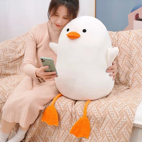 Duck Pillow Plush Toy – Adorable Round Plush Cushion