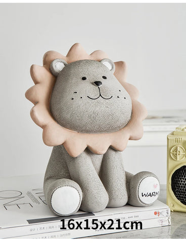 Nordic Lion Piggy Bank – Creative and Cute Coin Holder for Kids
