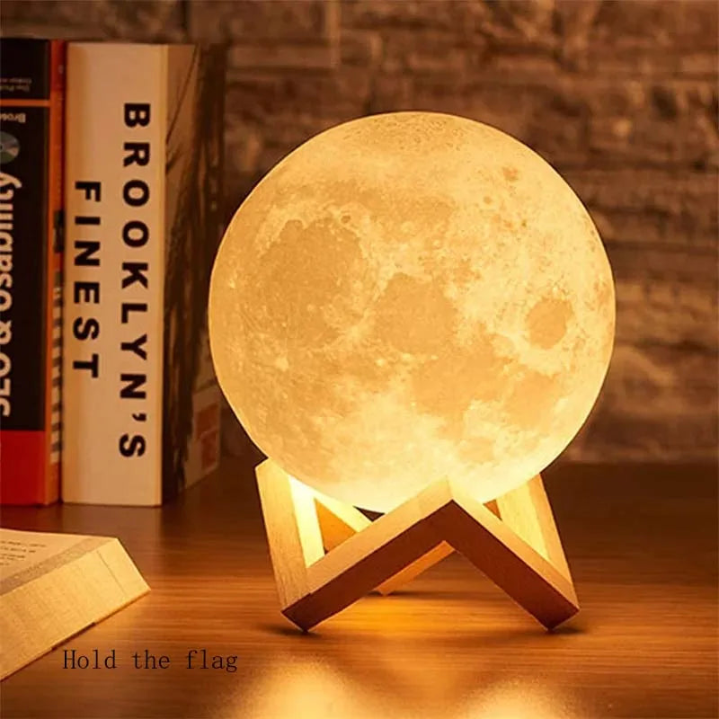 Galaxy Moon Warm LED Night Light - Transforming Every Night Into Starry Glow Teeny Pandas