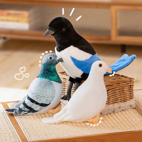 Lifelike Bird Plush Toys – Simulation Pigeon and Dove Stuffed Animals