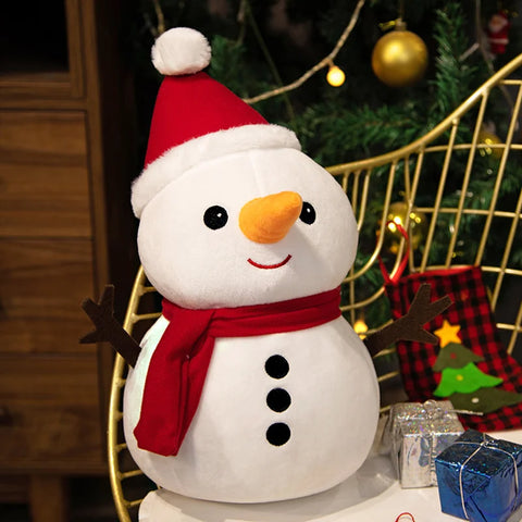 Cute Santa Claus, Snowman, and Elk Plush Toys – Soft Christmas Decor for Kids