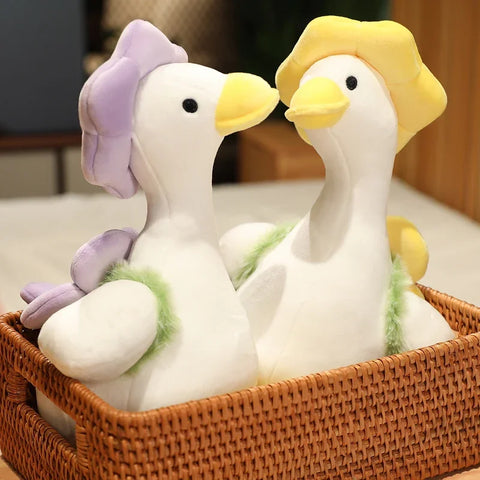 Kawaii Flower Duck Plush Toy – Adorable Stuffed Animal Doll