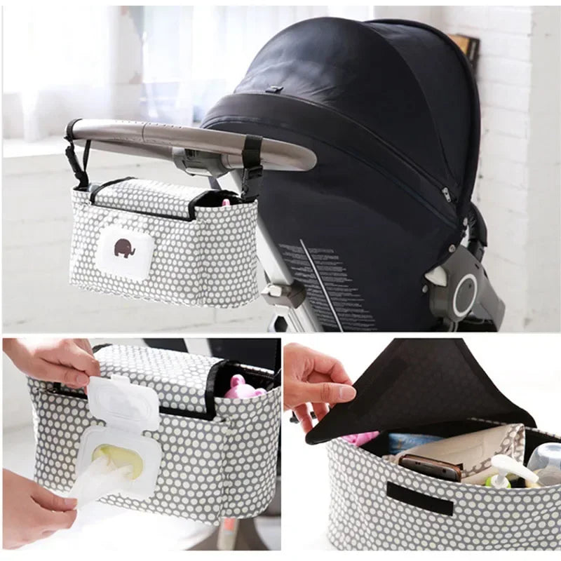 Universal Stroller Organizer - With Insulated Cup Holders Teeny Pandas