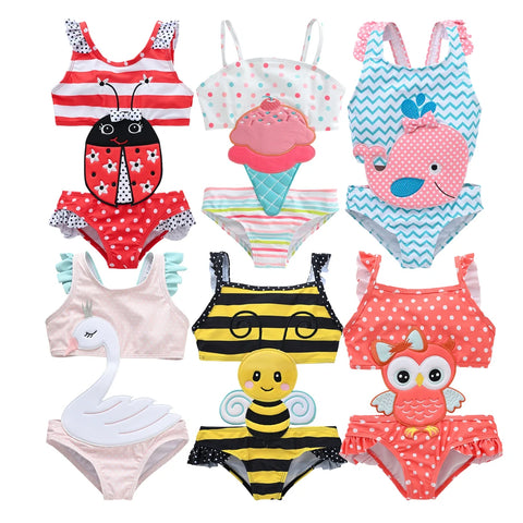Cute One-Piece Swimsuit for Toddler Babies