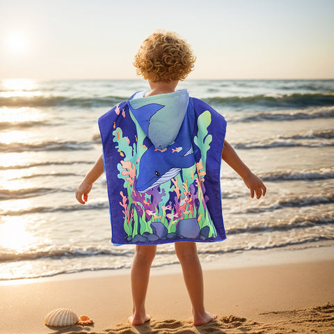 Hooded Beach Towel Cape for Kids