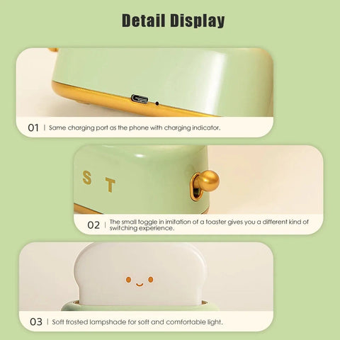 ToastyGlow Rechargeable LED Nightlight Teeny Pandas