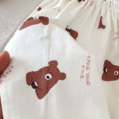 Cartoon Plaid Harem Pants for Kids - Summer Casual Loose Trousers