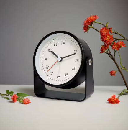 Creative Metal Small Alarm Clock - Minimalist Silent Desktop Clock