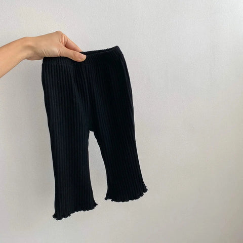 Baby Girls' Flared Pants - Korean Style Solid Color Leggings