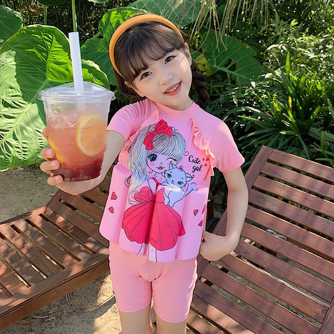Pink Princess Floating Swimsuit for Kids