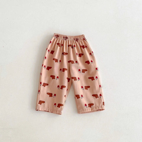 Printed Harem Pants for Kids - Summer Casual Loose Trousers