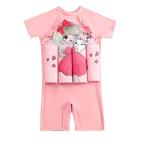 Pink Princess Floating Swimsuit for Kids