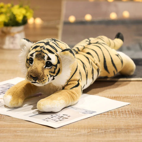 Lion, Tiger, Leopard Plush Toy - Cute Stuffed Soft Realistic Animal Decor Gift
