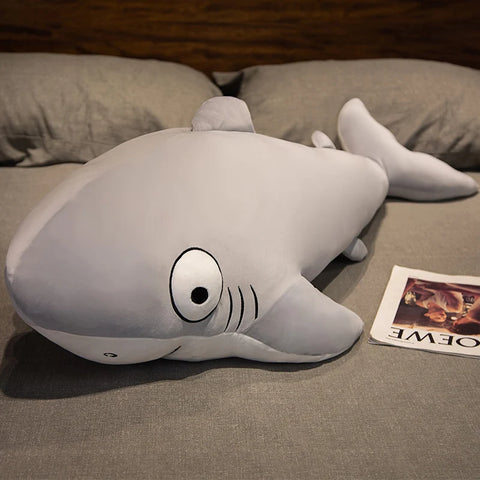 Cartoon Shark Plush Toy – Soft Sleeping Pillow for Office, Home Comfort, and Birthday Gift